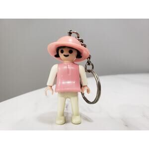 Playmobil‎ Child In Pink Hat Keychain Figure Geobra 1981 Playmobil